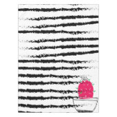 Pink Cactus striped pattern Tischdecke (Vorderseite)