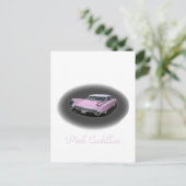 Pink Cadillac Flash Postkarte (Stehend Vorderseite)