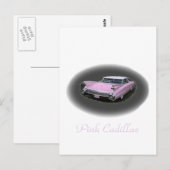Pink Cadillac Flash Postkarte (Vorne/Hinten)