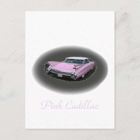 Pink Cadillac Flash Postkarte (Vorderseite)