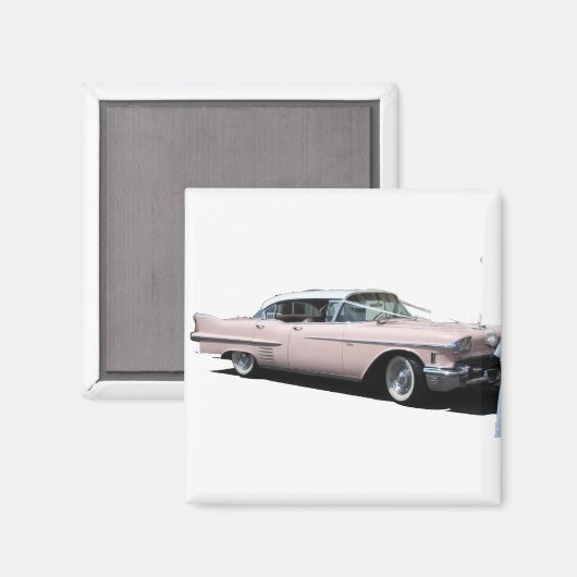 Pink Cadillac Magnet (Vorderseite/Rückseite)