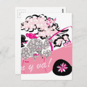 Pink Cadillac Postkarte (Vorne/Hinten)