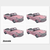 Pink Cadillac Rechteckiger Aufkleber (Blatt)