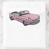 Pink Cadillac Rechteckiger Aufkleber (Tasche)