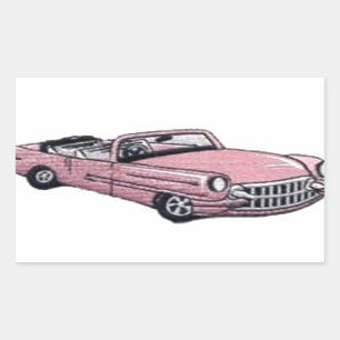 Pink Cadillac Rechteckiger Aufkleber