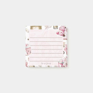 Pink Café Chic - Glam Notizen für Kaffeeliebhaber