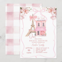 Pink Café Paris Bow Eiffel Tower Brautparty