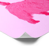 Pink Cairn Terrier Poster (Ecke)