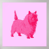 Pink Cairn Terrier Poster (Vorne)