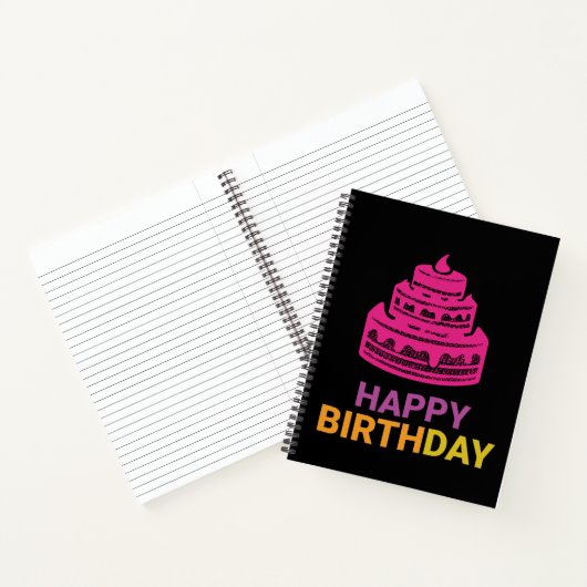 Pink Cake Birthday Notebook Notizblock (Innenseite)