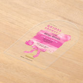 Pink Cake Brautparty Acryleinladungen (Ablage )