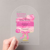 Pink Cake Brautparty Acryleinladungen (Insitu (Handheld))