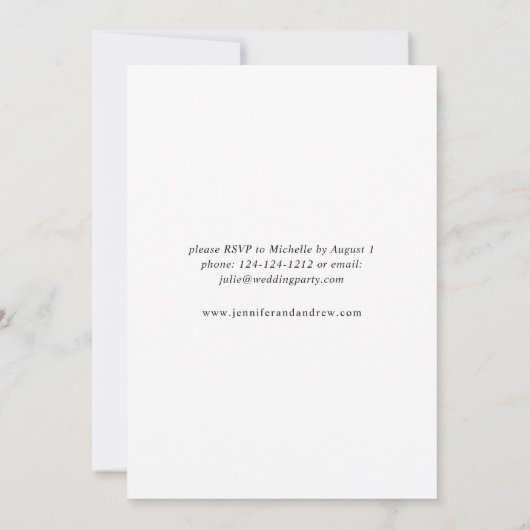 Pink Cake Brautparty Einladung (Rückseite)