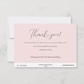 Pink Cake Care Instruktionskarte Mitteilungskarte (Rückseite)