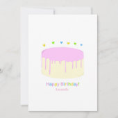 Pink cake Geburtstagskarte Dankeskarte (Vorderseite)