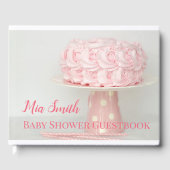 Pink cake Girl Babydusche Gästebuch (Vorderseite)