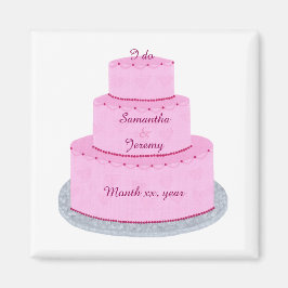 Pink Cake Hearts Personalisiert Rett Date Magnete Magnet