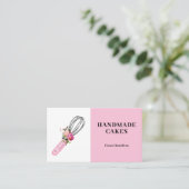 Pink Cake Konditorei Koch Bäckerei Visitenkarte (Stehend Vorderseite)