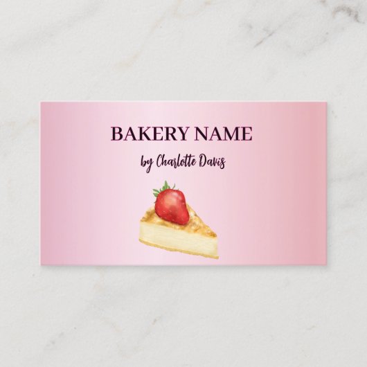 Pink cake Konditorei QR-Code Visitenkarte (Vorderseite)