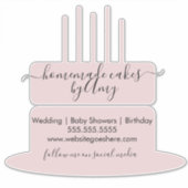 Pink Cake Logo Bakery Business Marketing Car Decal Aufkleber (Vorderseite)