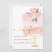 Pink Cake Ninetieth Birthday Party Einladung (Vorderseite)