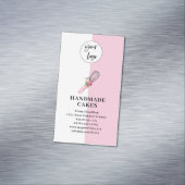 Pink Cake Pastry Chef Bakery Business Card Magnet (Beispiel)