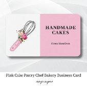 Pink Cake Pastry Chef Bakery Visitenkarte