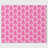 Pink Cake Print Geschenkpapier (Flach)