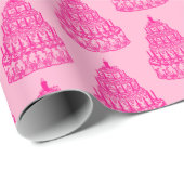 Pink Cake Print Geschenkpapier (Rolleneckpunkt)