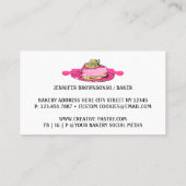 Pink Cake Slice Geschmackvolle Konditorei Visitenkarte (Rückseite)