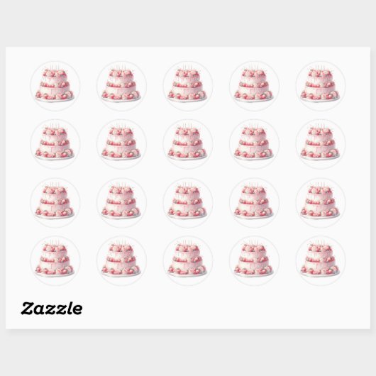 Pink Cake Stickers (Blatt)