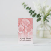 Pink Calla Lilien Business Card Visitenkarte (Stehend Vorderseite)
