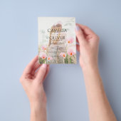 PINK CALLA LILILIES FOTO OVERLAY WEDING EINLADUNG FLYER (Gruppe)