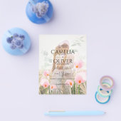 PINK CALLA LILILIES FOTO OVERLAY WEDING EINLADUNG FLYER (Einzeln)