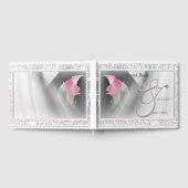 Pink Calla Lily Blüh Wedding Guest Book Gästebuch (Voll)