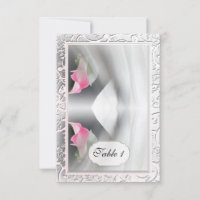 Pink Calla Lily Blüh Wedding Platzkarte