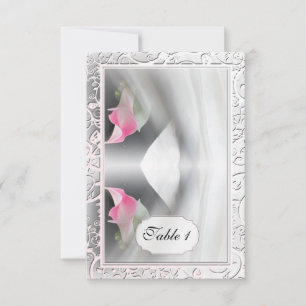 Pink Calla Lily Blüh Wedding Platzkarte
