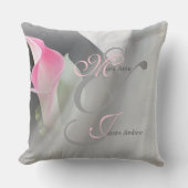 Pink Calla Lily Blüh Wedding Throw Kissen (Vorderseite)