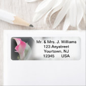 Pink Calla Lily Blühe Frame Address Label (Insitu)