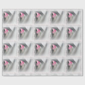 Pink Calla Lily Blühe Wedding Wrapping Paper Geschenkpapier (Flach)