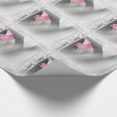 Pink Calla Lily Blühe Wedding Wrapping Paper Geschenkpapier (Ecke)