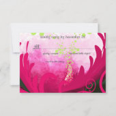 Pink Calla Lily Blume Hochzeit RSVP Einladung (Vorderseite)