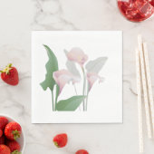 Pink Calla Lily Blume Papier Napkins Serviette (Beispiel)
