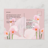 Pink Calla Lily Bouquet Wedding RSVP Postkarte (Rückseite)