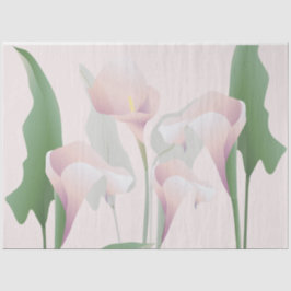 Pink Calla Lily Floral Decoupage Seidenpapier