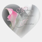 Pink Calla Lily Wedding Sticker (Vorderseite)