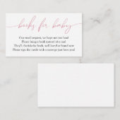 Pink Calligraphy Books for Baby Request Begleitkarte (Vorne/Hinten)