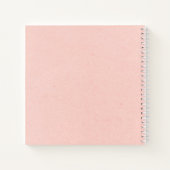 Pink Calligraphy Monogram Heft Sketchbook Notizblock (Rückseite)