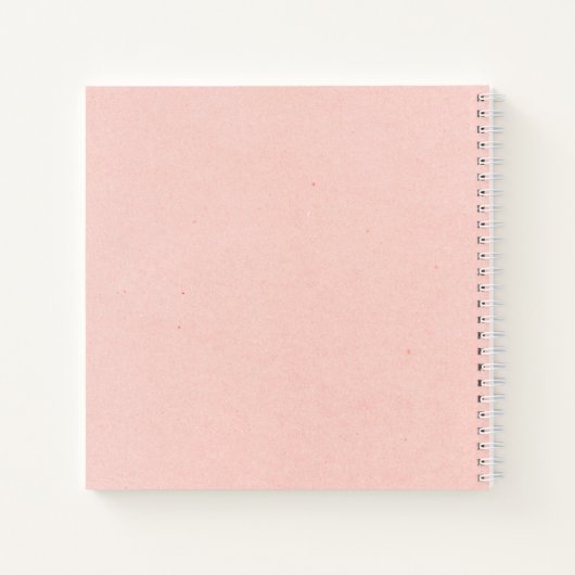 Pink Calligraphy Monogram Heft Sketchbook Notizblock (Rückseite)