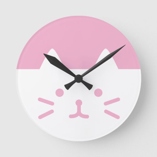 Pink Cam Wall Clock Runde Wanduhr (Vorderseite)
